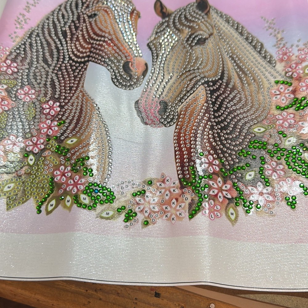 Horse Design Rhinestone Scarf